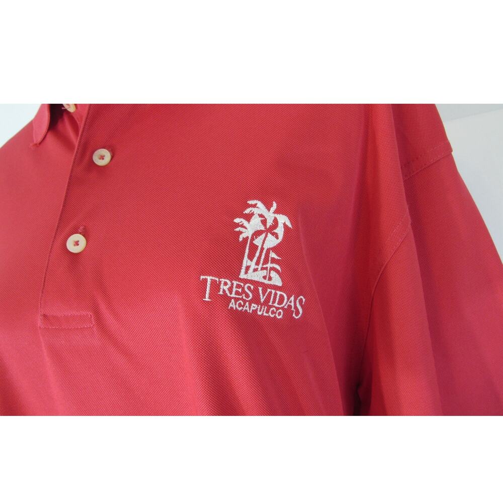 Oxford Golf Tres Vidas Acapulco Red Mens Sz L - Picture 2 of 6